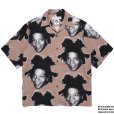 画像1: WACKO MARIA/JEAN-MICHEL BASQUIAT / HAWAIIAN SHIRT（BROWN）［ハワイアンシャツ-23春夏］ (1)