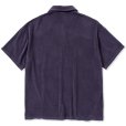 画像2: CALEE/CALEE Checker pile jacquard wide silhouette polo shirt（Dark Purple） 【60%OFF】［パイルジャガードポロシャツ-23春夏］ (2)