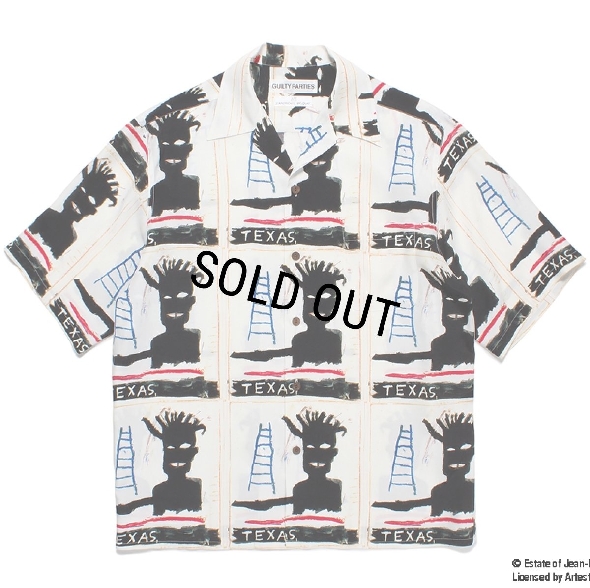画像1: WACKO MARIA/JEAN-MICHEL BASQUIAT / HAWAIIAN SHIRT（ONE）［ハワイアンシャツ-23春夏］ (1)