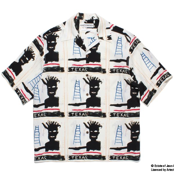 画像1: WACKO MARIA/JEAN-MICHEL BASQUIAT / HAWAIIAN SHIRT（ONE）［ハワイアンシャツ-23春夏］