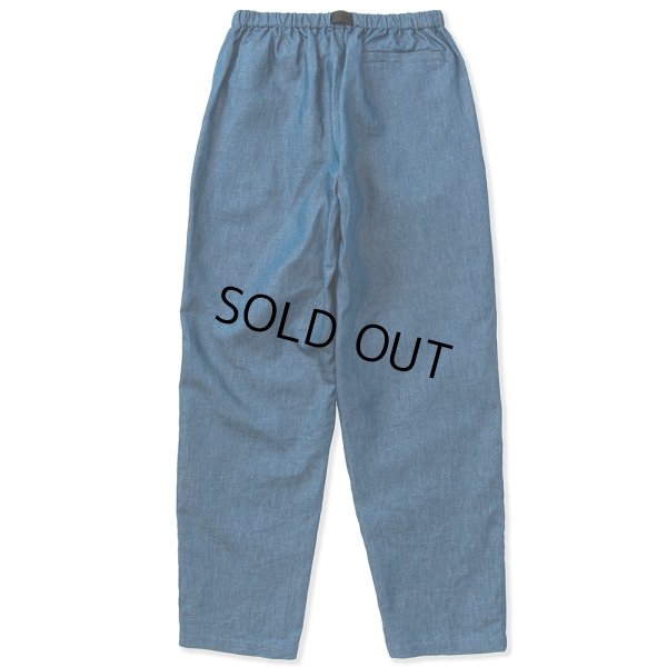 画像2: CALEE/C/L Embroidery wide silhouette easy trousers（Indigo blue） 【40%OFF】［イージートラウザース-23春夏］