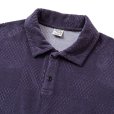 画像3: CALEE/CALEE Checker pile jacquard wide silhouette polo shirt（Dark Purple） 【40%OFF】［パイルジャガードポロシャツ-23春夏］