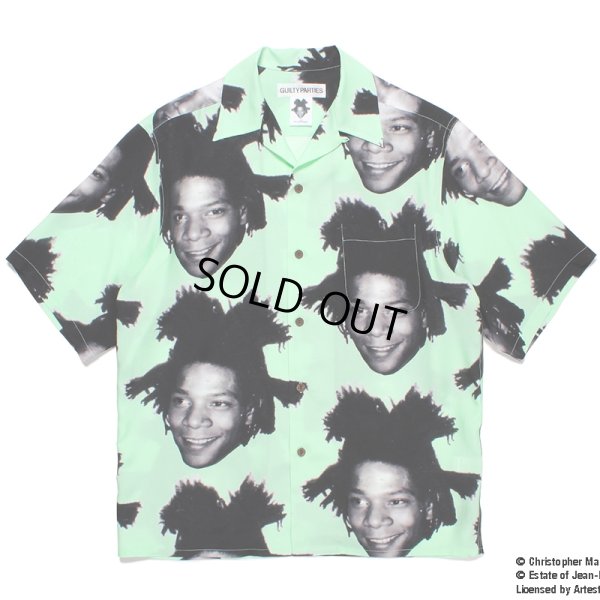 画像1: WACKO MARIA/JEAN-MICHEL BASQUIAT / HAWAIIAN SHIRT（MINT）［ハワイアンシャツ-23春夏］