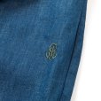 画像5: CALEE/C/L Embroidery wide silhouette easy trousers（Indigo blue）［イージートラウザース-23春夏］