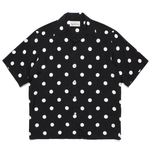 他の写真1: WACKO MARIA/DOTS OPEN COLLAR SHIRT（BLACK）［ドットオープンカラーシャツ-23春夏］