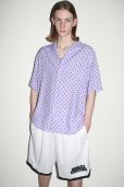 画像2: WACKO MARIA/SMALL DOTS OPEN COLLAR SHIRT（PURPLE）［スモールドットオープンカラーシャツ-23春夏］ (2)