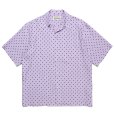 画像1: WACKO MARIA/SMALL DOTS OPEN COLLAR SHIRT（PURPLE）［スモールドットオープンカラーシャツ-23春夏］ (1)