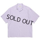 WACKO MARIA/SMALL DOTS OPEN COLLAR SHIRT（PURPLE）［スモールドットオープンカラーシャツ-23春夏］