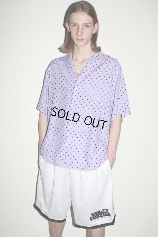 画像2: WACKO MARIA/SMALL DOTS OPEN COLLAR SHIRT（BLACK）［スモールドットオープンカラーシャツ-23春夏］