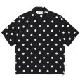 画像1: WACKO MARIA/DOTS OPEN COLLAR SHIRT（BLACK）［ドットオープンカラーシャツ-23春夏］ (1)