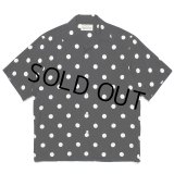 WACKO MARIA/DOTS OPEN COLLAR SHIRT（BLACK）［ドットオープンカラーシャツ-23春夏］