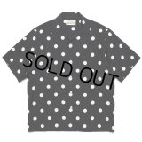 WACKO MARIA/DOTS OPEN COLLAR SHIRT（BLACK）［ドットオープンカラーシャツ-23春夏］