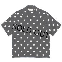 WACKO MARIA/DOTS OPEN COLLAR SHIRT（BLACK）［ドットオープンカラーシャツ-23春夏］