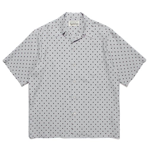 他の写真1: WACKO MARIA/SMALL DOTS OPEN COLLAR SHIRT（GRAY）［スモールドットオープンカラーシャツ-23春夏］