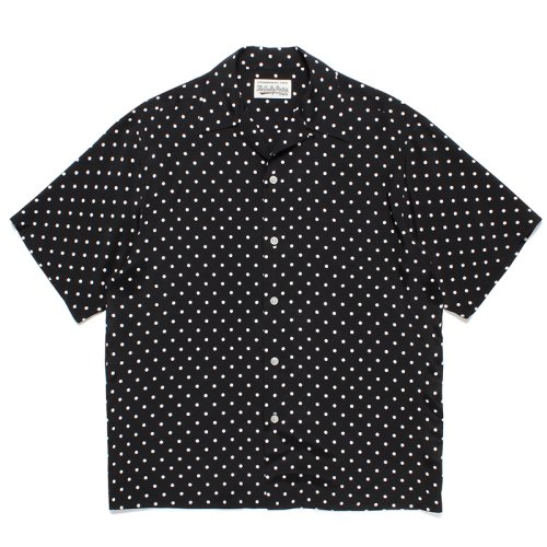 他の写真1: WACKO MARIA/SMALL DOTS OPEN COLLAR SHIRT（BLACK）［スモールドットオープンカラーシャツ-23春夏］