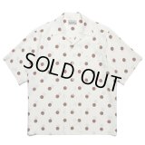 WACKO MARIA/DOTS OPEN COLLAR SHIRT（WHITE）［ドットオープンカラーシャツ-23春夏］