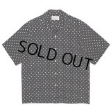 WACKO MARIA/SMALL DOTS OPEN COLLAR SHIRT（BLACK）［スモールドットオープンカラーシャツ-23春夏］