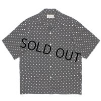 WACKO MARIA/SMALL DOTS OPEN COLLAR SHIRT（BLACK）［スモールドットオープンカラーシャツ-23春夏］