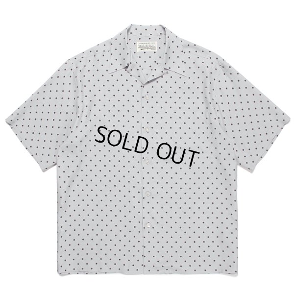 画像1: WACKO MARIA/SMALL DOTS OPEN COLLAR SHIRT（GRAY）［スモールドットオープンカラーシャツ-23春夏］