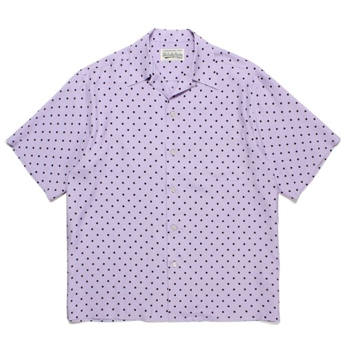 他の写真1: WACKO MARIA/SMALL DOTS OPEN COLLAR SHIRT（PURPLE）［スモールドットオープンカラーシャツ-23春夏］