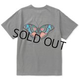 CALEE/×MIHO MURAKAMI Binder neck CL butterfly logo vintage t-shirt（Charcoal） 【40%OFF】［プリントT-23春夏］