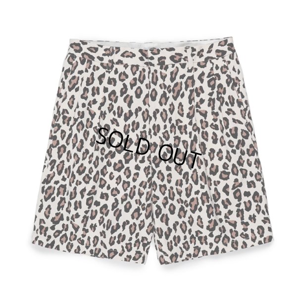 画像2: WACKO MARIA/DICKIES / LEOPARD DOUBLE PLEATED SHORT TROUSERS（IVORY）［レオパードツータックショーツ-23春夏］