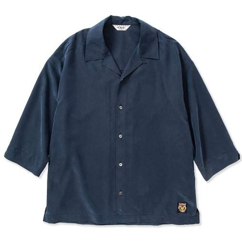 他の写真1: CALEE/3/4 Sleeve R/P drop shoulder shirt（Navy） 【50%OFF】［ドロップショルダー7分袖シャツ-23春夏］