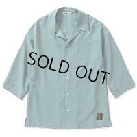 CALEE/3/4 Sleeve R/P drop shoulder shirt（Lt.Blue）［ドロップショルダー7分袖シャツ-23春夏］