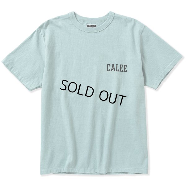 画像2: CALEE/×MIHO MURAKAMI Binder neck CL butterfly logo vintage t-shirt（Lt.Blue） 【60%OFF】［プリントT-23春夏］
