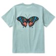 画像1: CALEE/×MIHO MURAKAMI Binder neck CL butterfly logo vintage t-shirt（Lt.Blue） 【60%OFF】［プリントT-23春夏］ (1)