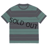 WACKO MARIA/STRIPED T-SHIRT（GREEN/BLACK）［ストライプT-23春夏］