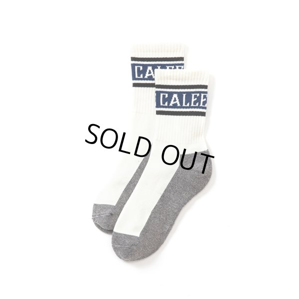 画像1: CALEE/Jacquard pile socks（Black）［ジャガードパイルソックス-23春夏］