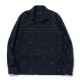 画像1: 【40%OFF】RATS/ARROW CROSS SHIRT（BLACK）［アロークロスシャツ-23春夏］ (1)
