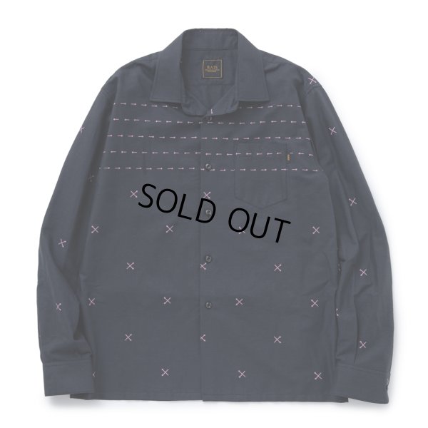 画像1: 【40%OFF】RATS/ARROW CROSS SHIRT（BLACK）［アロークロスシャツ-23春夏］