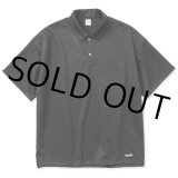 CALEE/Mix tweed jersey type drop shoulder polo shirt（Black） 【60%OFF】［ドロップショルダーポロシャツ-23春夏］