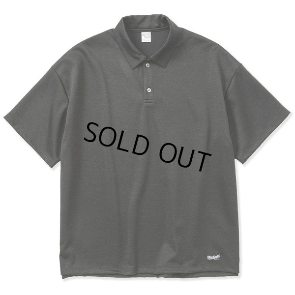 画像1: CALEE/Mix tweed jersey type drop shoulder polo shirt（Black） 【60%OFF】［ドロップショルダーポロシャツ-23春夏］