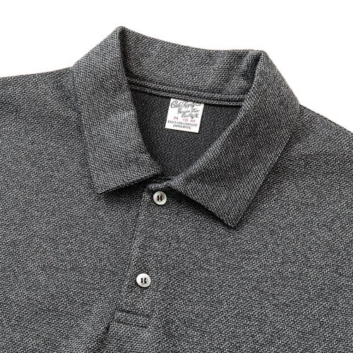 他の写真2: CALEE/Mix tweed jersey type drop shoulder polo shirt（Gray） 【50%OFF】［ドロップショルダーポロシャツ-23春夏］