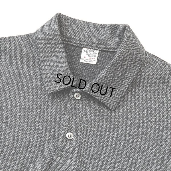 画像2: CALEE/Mix tweed jersey type drop shoulder polo shirt（Gray） 【50%OFF】［ドロップショルダーポロシャツ-23春夏］