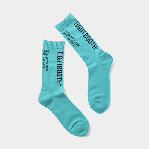 他の写真1: TIGHTBOOTH/LABEL LOGO SOCKS（Turquoise） 【20%OFF】［レーベルロゴソックス-23春夏］