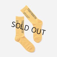 TIGHTBOOTH/LABEL LOGO SOCKS（Yellow） 【20%OFF】［レーベルロゴソックス-23春夏］