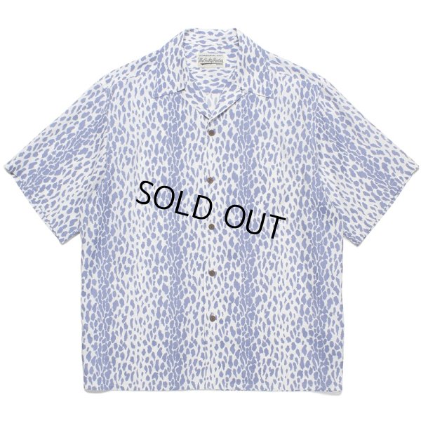 画像1: WACKO MARIA/LEOPARD OPEN COLLAR SHIRT（PURPLE）［レオパードオープンカラーシャツ-23春夏］