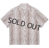 WACKO MARIA/LEOPARD OPEN COLLAR SHIRT（BROWN）［レオパードオープンカラーシャツ-23春夏］