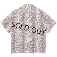 WACKO MARIA/LEOPARD OPEN COLLAR SHIRT（BROWN）［レオパードオープンカラーシャツ-23春夏］