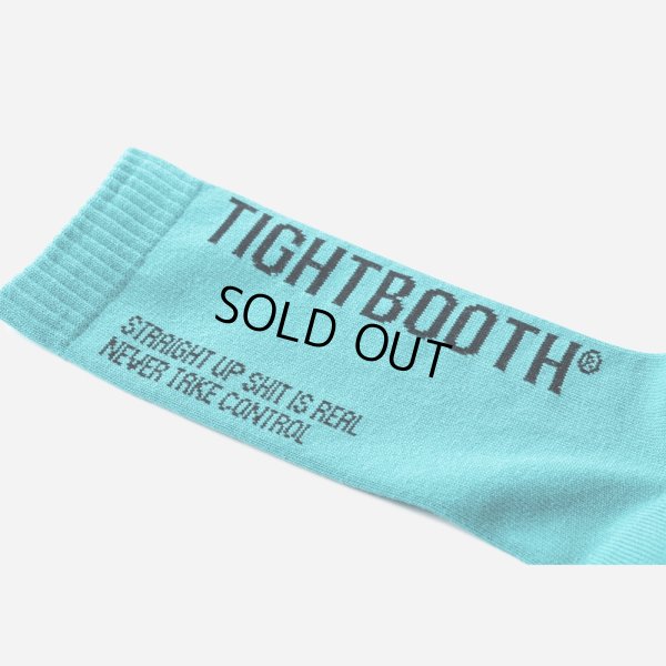 画像2: TIGHTBOOTH/LABEL LOGO SOCKS（Turquoise） 【20%OFF】［レーベルロゴソックス-23春夏］