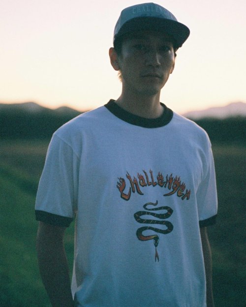 他の写真3: CHALLENGER/BURNING SNAKE RINGER TEE（WHITE/BLACK）［リンガーT-23春夏］