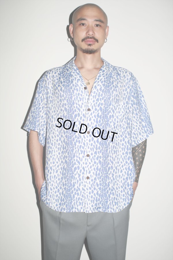 画像2: WACKO MARIA/LEOPARD OPEN COLLAR SHIRT（PURPLE）［レオパードオープンカラーシャツ-23春夏］