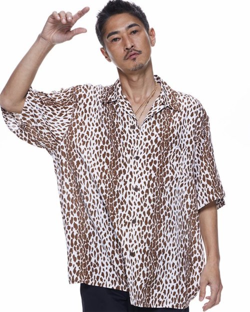 他の写真2: WACKO MARIA/LEOPARD OPEN COLLAR SHIRT（BROWN）［レオパードオープンカラーシャツ-23春夏］