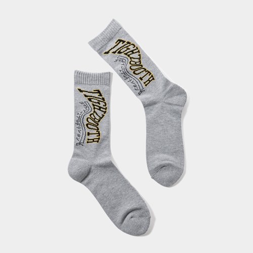 他の写真1: TIGHTBOOTH/ACID LOGO SOCKS（Gray） 【20%OFF】［アシッドロゴソックス-23春夏］