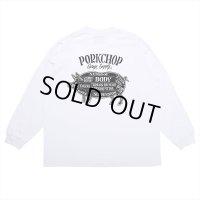 PORKCHOP/PORK BACK L/S TEE（WHITE）［プリント長袖T-23春夏］