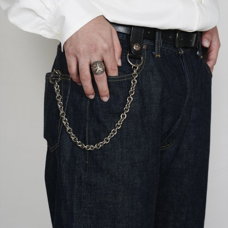 画像3: CALEE/SILVER STAR CONCHO LEATHER WALLET CHAIN（BLACK）［ウォレットチェーン-25春夏］